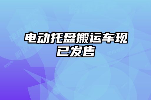 电动托盘搬运车现已发售