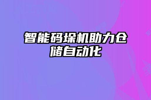 智能码垛机助力仓储自动化