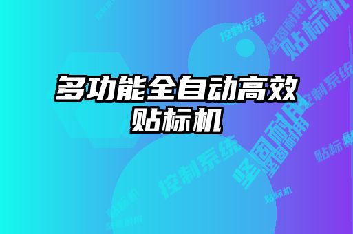 多功能全自动高效贴标机