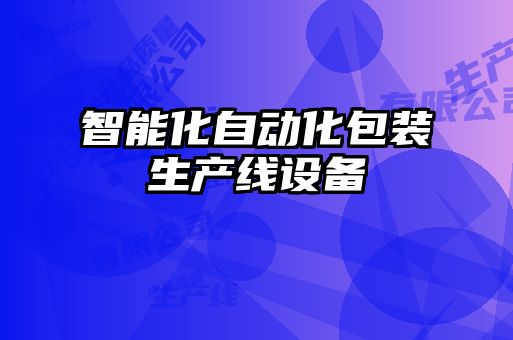 智能化自动化包装生产线设备