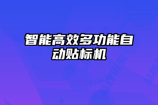 智能高效多功能自动贴标机