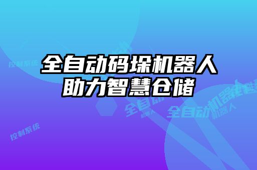 全自动码垛机器人助力智慧仓储