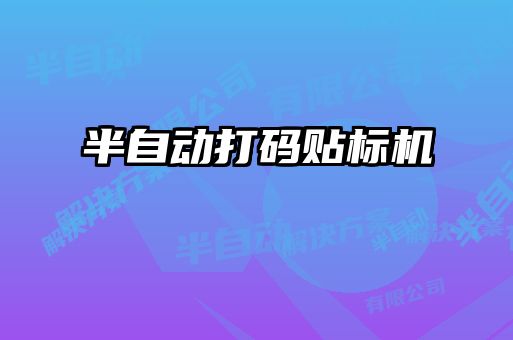半自动打码贴标机