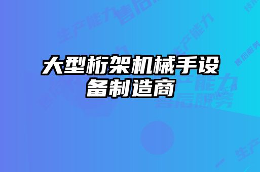 大型桁架机械手设备制造商