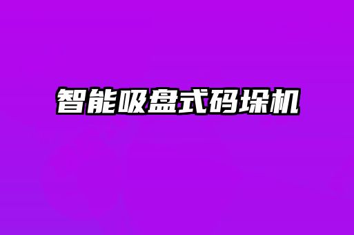 智能吸盘式码垛机