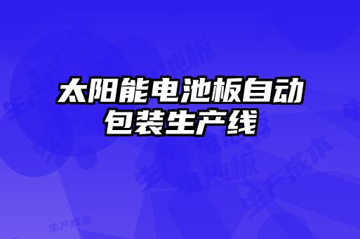 太阳能电池板自动包装生产线