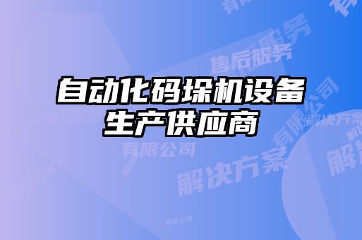 自动化码垛机设备生产供应商