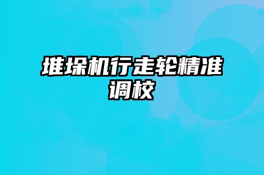 堆垛机行走轮精准调校