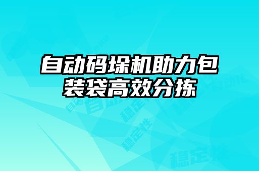 自动码垛机助力包装袋高效分拣