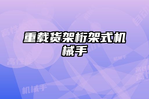 重载货架桁架式机械手