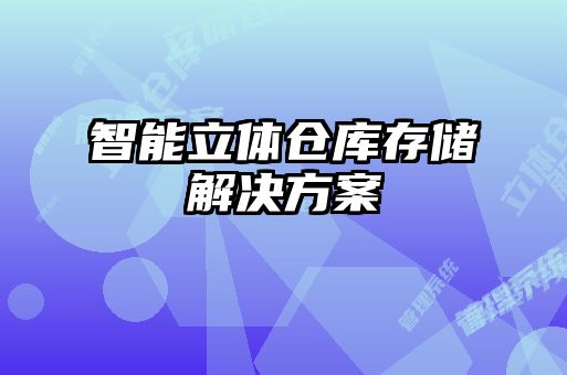 智能立体仓库存储解决方案