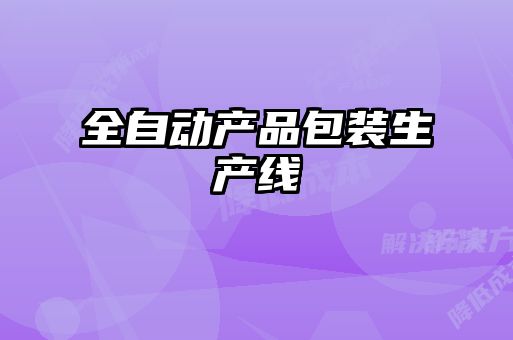 全自动产品包装生产线