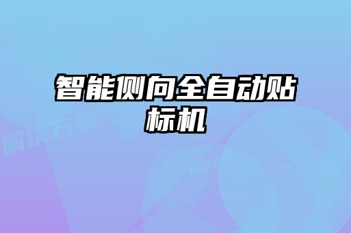 智能侧向全自动贴标机