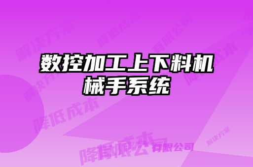 数控加工上下料机械手系统