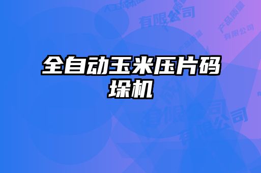 全自动玉米压片码垛机