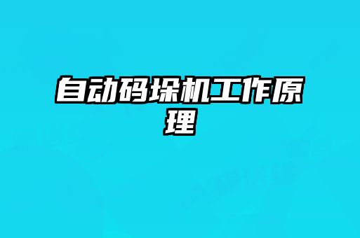 自动码垛机工作原理