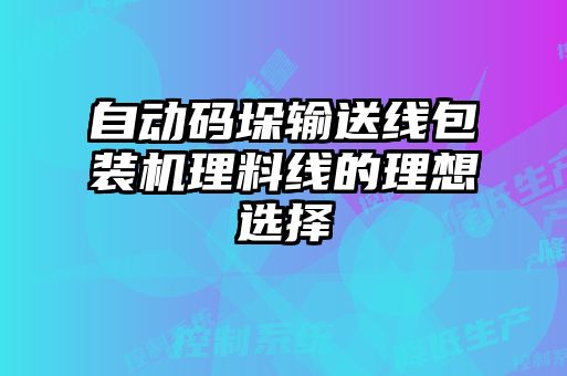 自动码垛输送线包装机理料线的理想选择