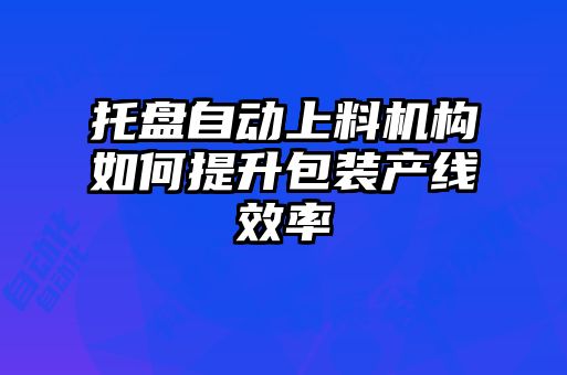 托盘自动上料机构如何提升包装产线效率