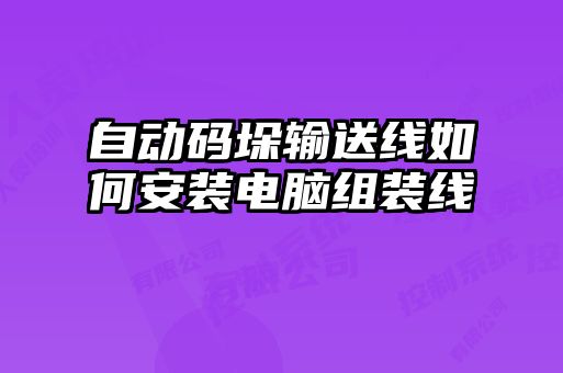 自动码垛输送线如何安装电脑组装线