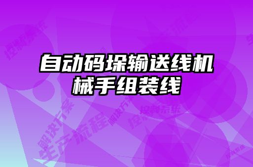 自动码垛输送线机械手组装线