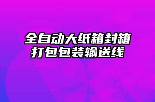 全自动大纸箱封箱打包包装输送线