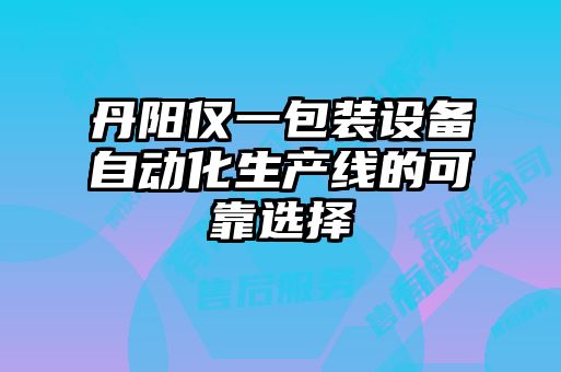 丹阳仅一包装设备自动化生产线的可靠选择