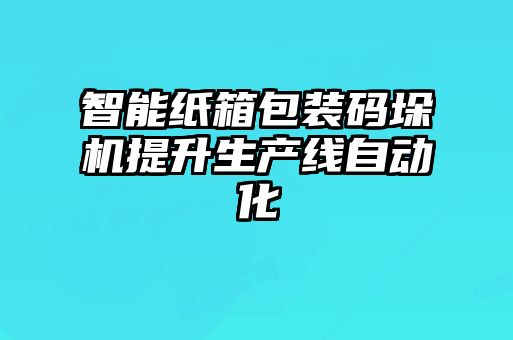 智能纸箱包装码垛机提升生产线自动化