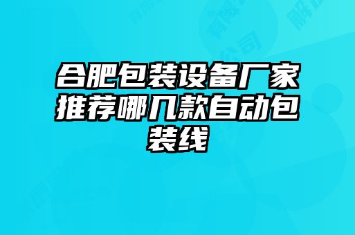 合肥包装设备厂家推荐哪几款自动包装线