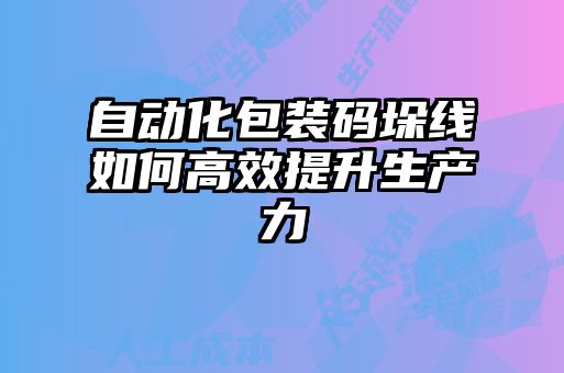 自动化包装码垛线如何高效提升生产力