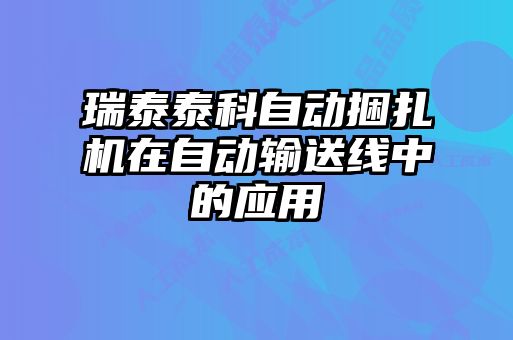 瑞泰泰科自动捆扎机在自动输送线中的应用