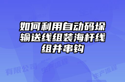 如何利用自动码垛输送线组装海杆线组并串钩