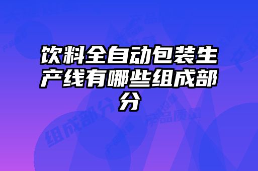 饮料全自动包装生产线有哪些组成部分