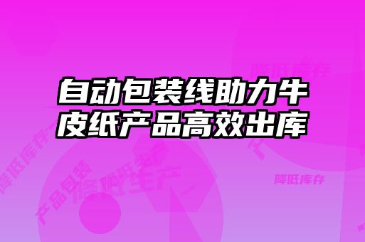 自动包装线助力牛皮纸产品高效出库