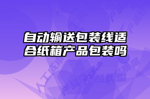 自动输送包装线适合纸箱产品包装吗