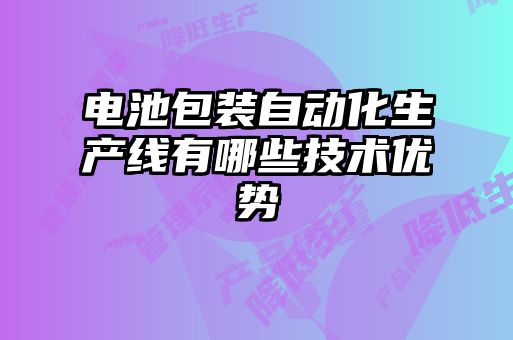 电池包装自动化生产线有哪些技术优势