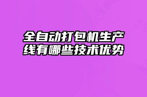 全自动打包机生产线有哪些技术优势