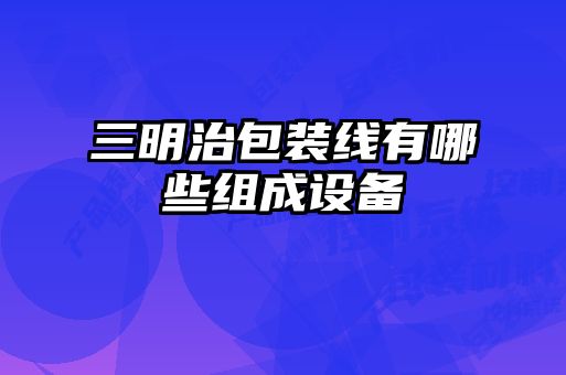 三明治包装线有哪些组成设备