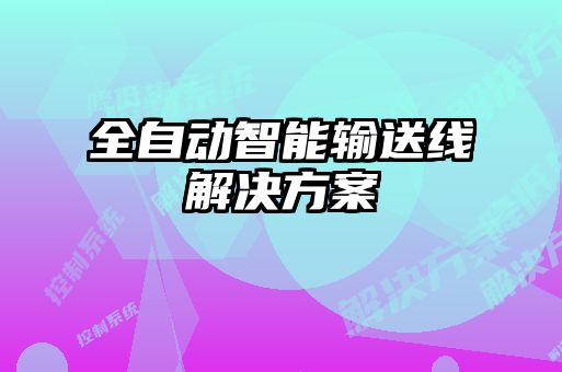 全自动智能输送线解决方案