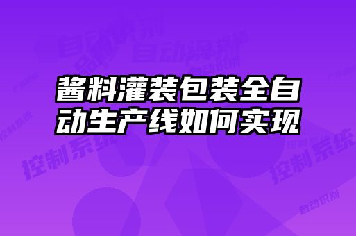 酱料灌装包装全自动生产线如何实现