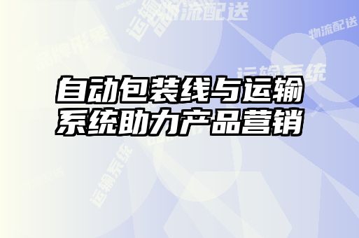 自动包装线与运输系统助力产品营销