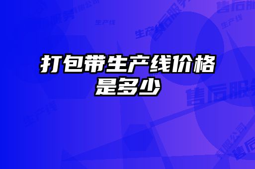 打包带生产线价格是多少