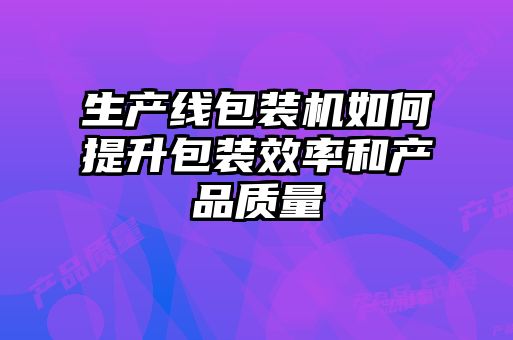 生产线包装机如何提升包装效率和产品质量