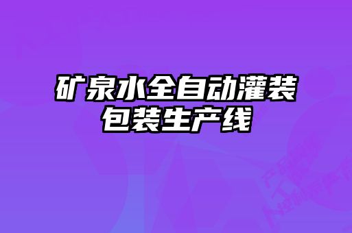 矿泉水全自动灌装包装生产线