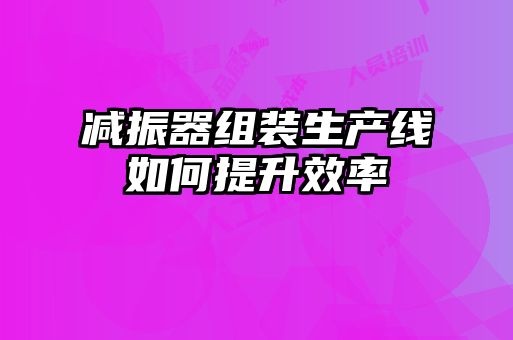 减振器组装生产线如何提升效率