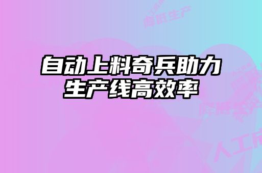 自动上料奇兵助力生产线高效率
