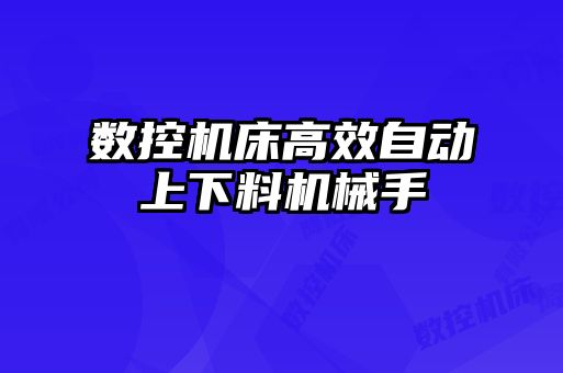 数控机床高效自动上下料机械手